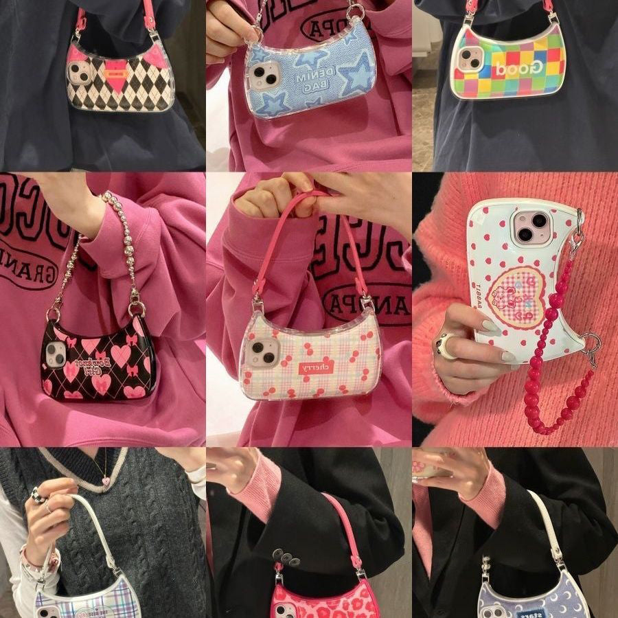 Portable Crescent Bag Apple 14 Phone Case iPhone 13pro Max Full Package 12/11/Plus Soft Cover - Korvel