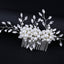 Handmade pearl flower inlaid with diamonds full of diamond comb comb - Korvel