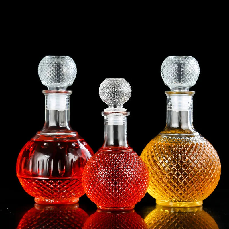 Elegant Glass Crystal Red Wine Decanter - 250ml, 500ml, 1000ml
