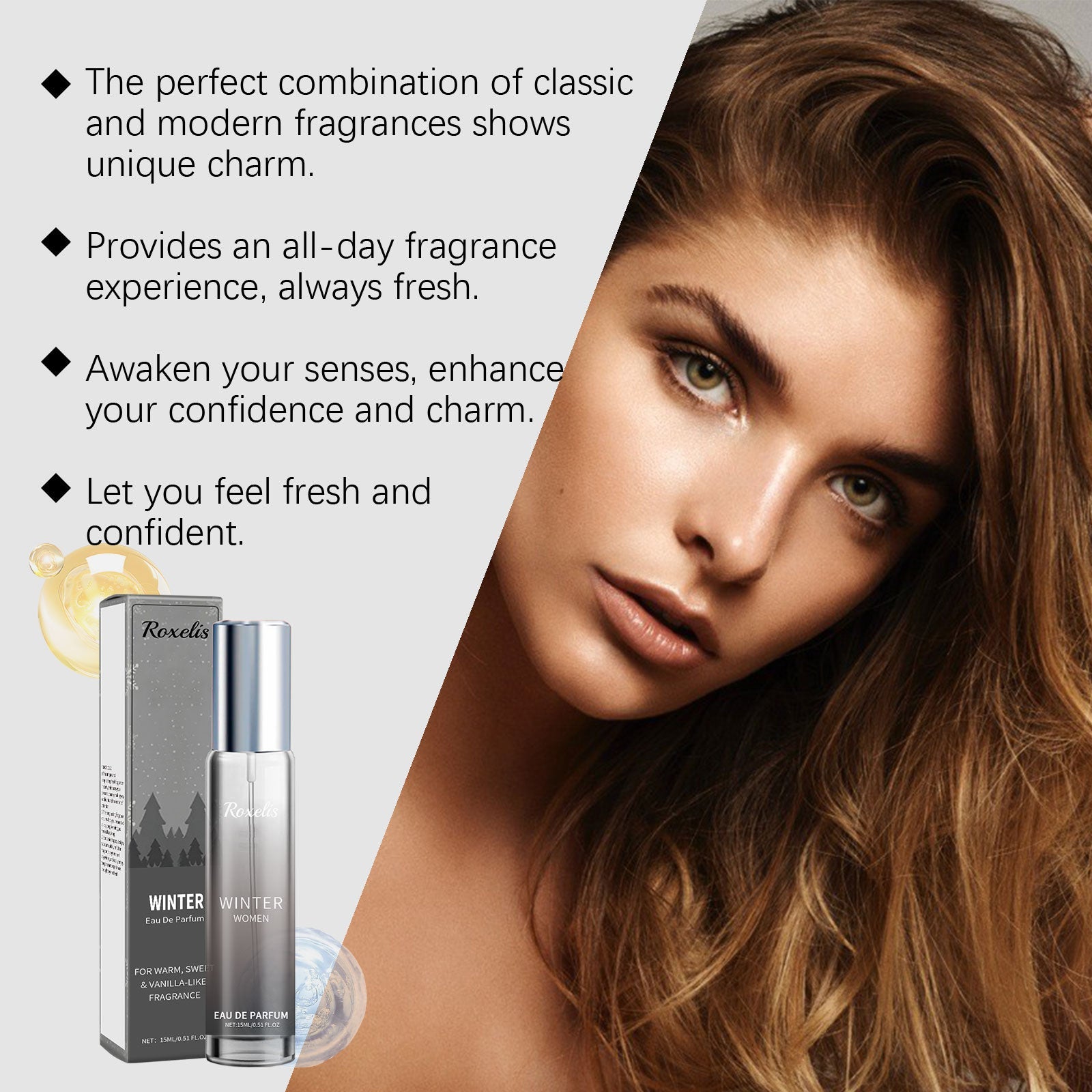 Winter Perfume Warm Vanilla Natural Fresh Light Fragrance Portable Lasting Fragrance Exudes Charm Perfume - Korvel