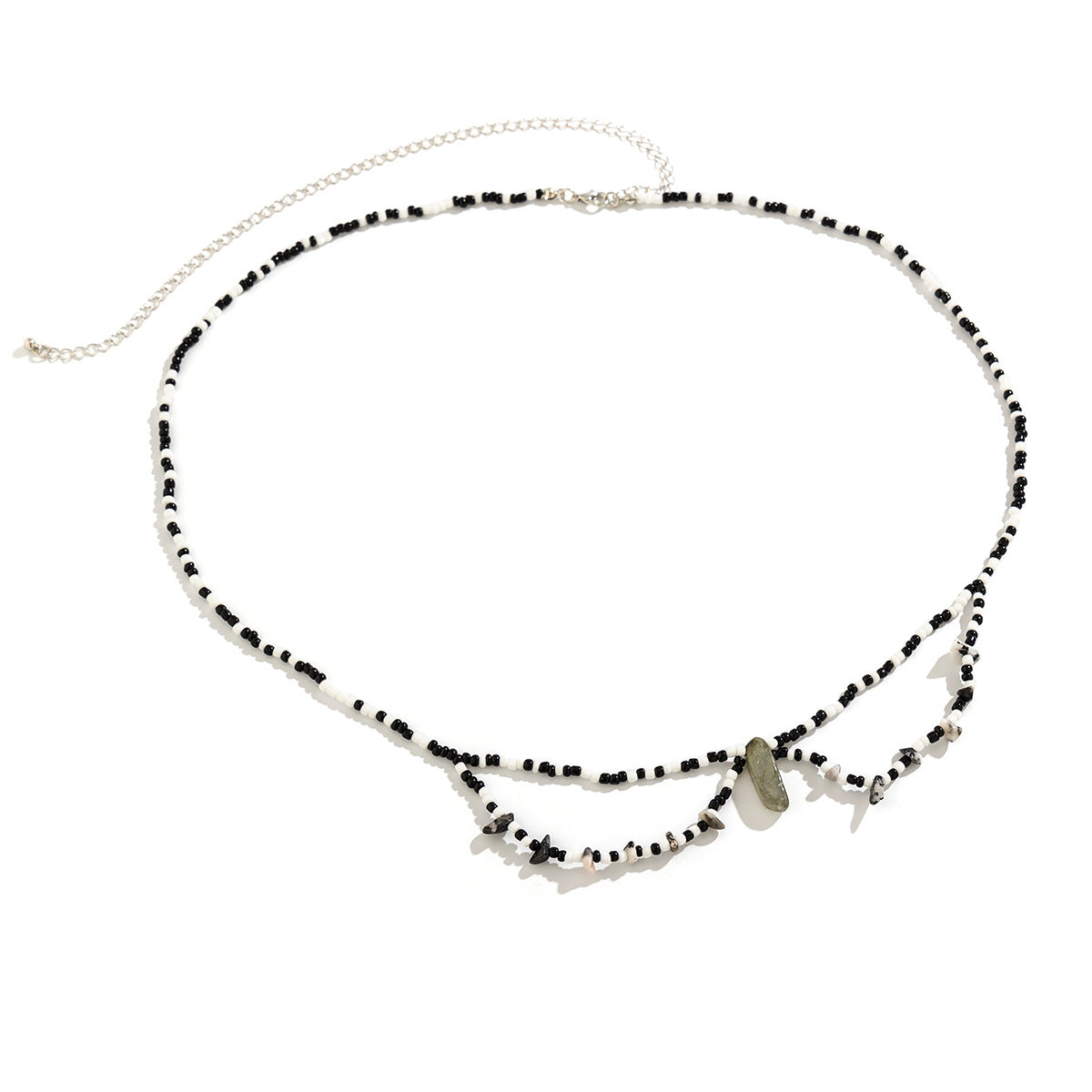 Summer beach rice bead belly button waist chain waist chain retro colored bead bead string chain - Korvel