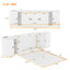 Full Size Murphy Bed with Shelves and USB Ports - White