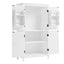 Bathroom floor storage cabinet, bathroom storage unit, 4-door independent cabinet, adjustable shelf, adaptive shelf, white - Korvel