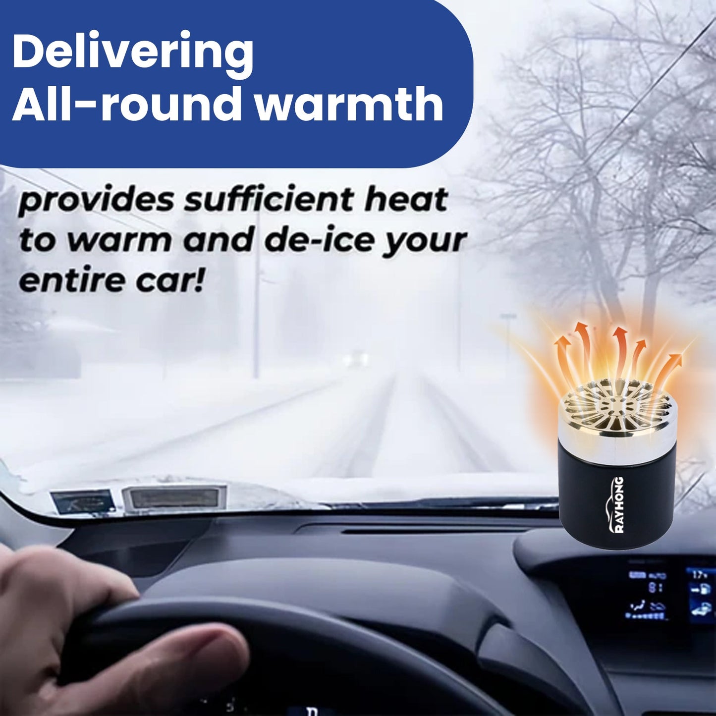 Snow Remover, Car Windshield Snow Melt Defogging Fast And Easy Deicing Heater - Korvel