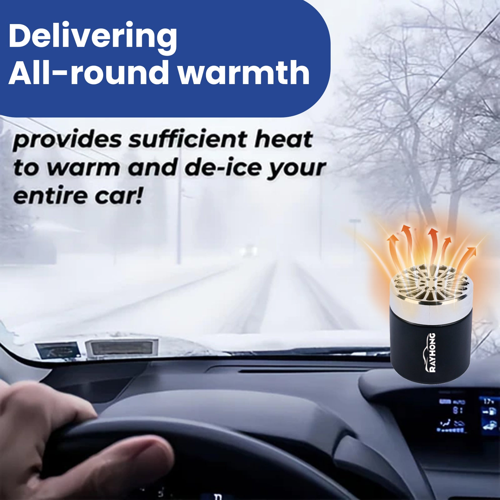 Snow Remover, Car Windshield Snow Melt Defogging Fast And Easy Deicing Heater - Korvel