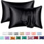Simulation silk solid color polyester pillowcase envelope pillow pillow cases pillow pair multi-color - Korvel