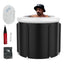 Seau de bain pliable large Black Ice - baignoire SPA rembourrée en PVC