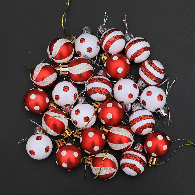 Christmas decorations Christmas trees gifts decorations mini painted Christmas balls - Korvel