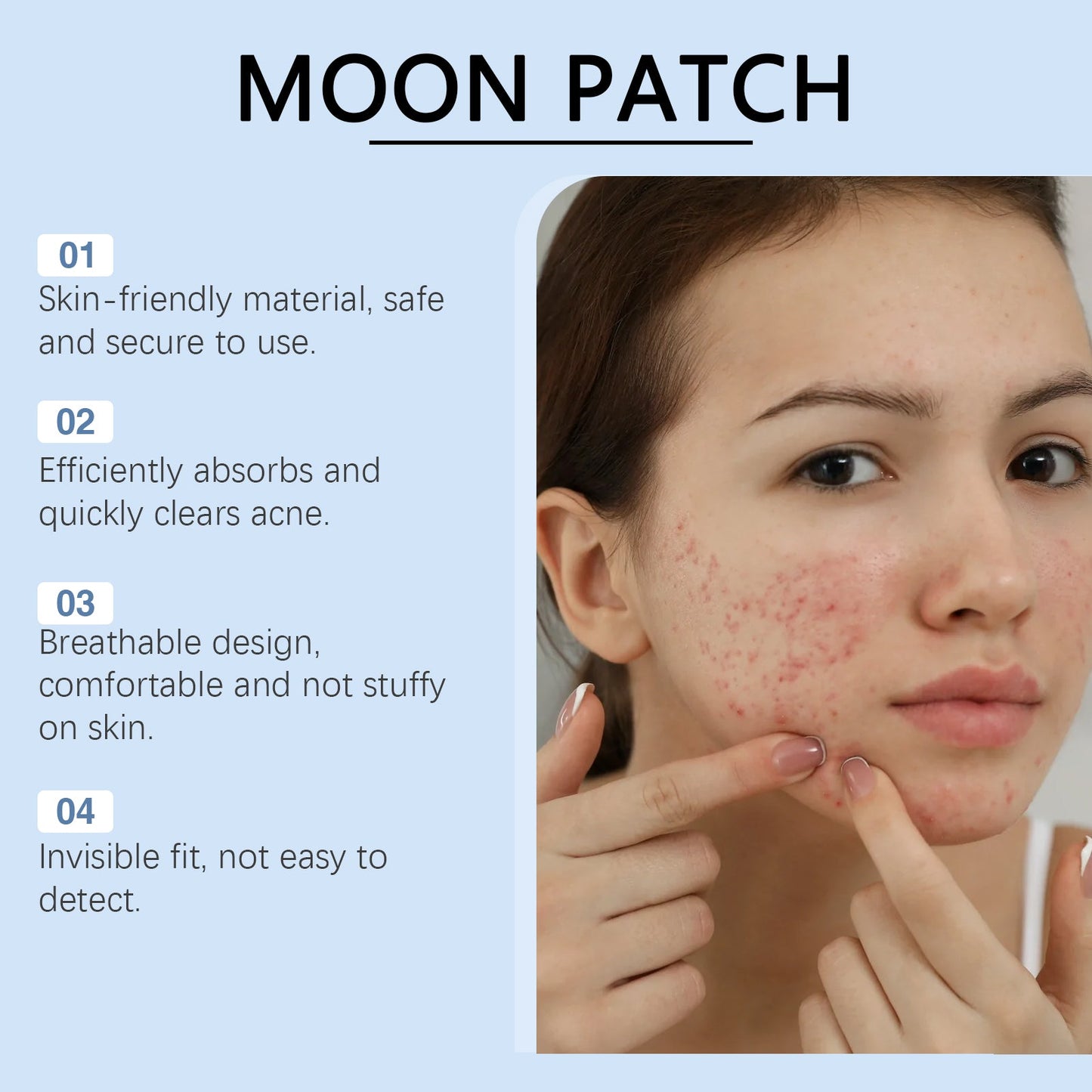 Parche para el Acné Moon - Parche Reparador de Piel Transpirable