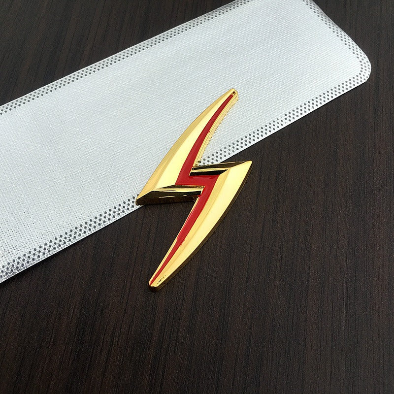Rear tail sticker, engine hood sticker, creative metal sticker, lightning sticker - Korvel