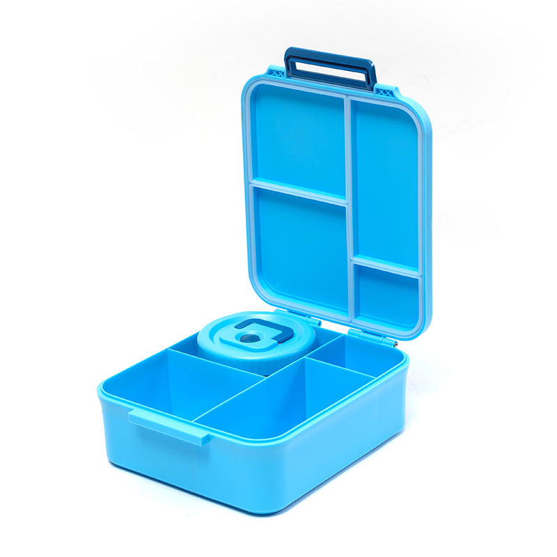 Kids' bento lunch bag: 1700ml containers with toppers, thermos, for school. - Korvel