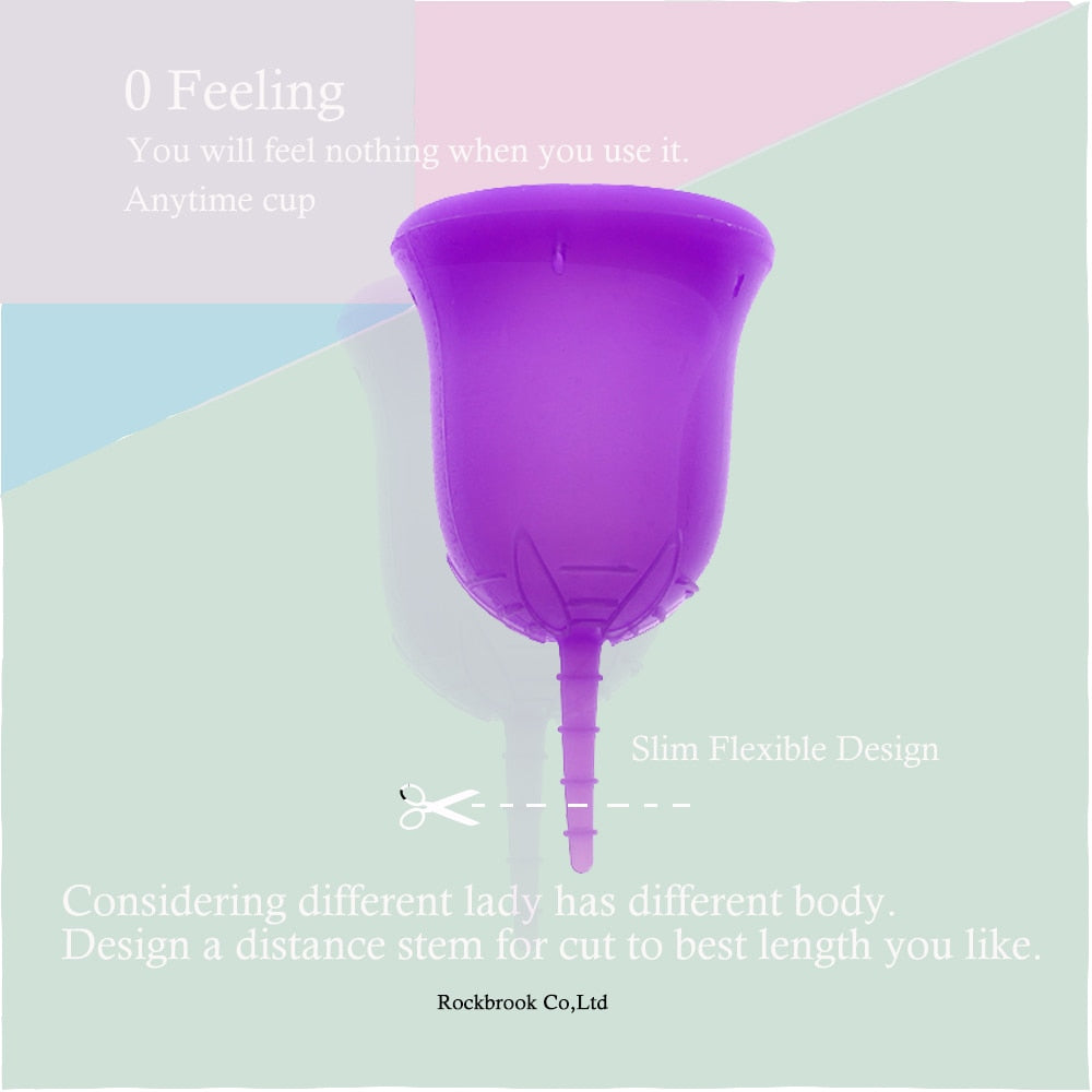 Anytime Feminine Hygiene Lady Cup Menstrual Cup Wholesale Reusable Medical Grade Silicone For Women Menstruation - Korvel