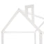 Cama de Madera en Forma de Casa para Niños de Tamaño Individual - Blanca