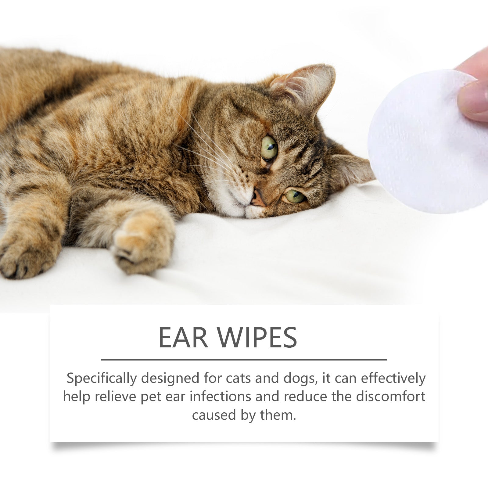 Ear Cleaning Pad For Cats And Dogs Soothes Pet Ear Canal Discomfort And Cleans Ear Dirt - Korvel