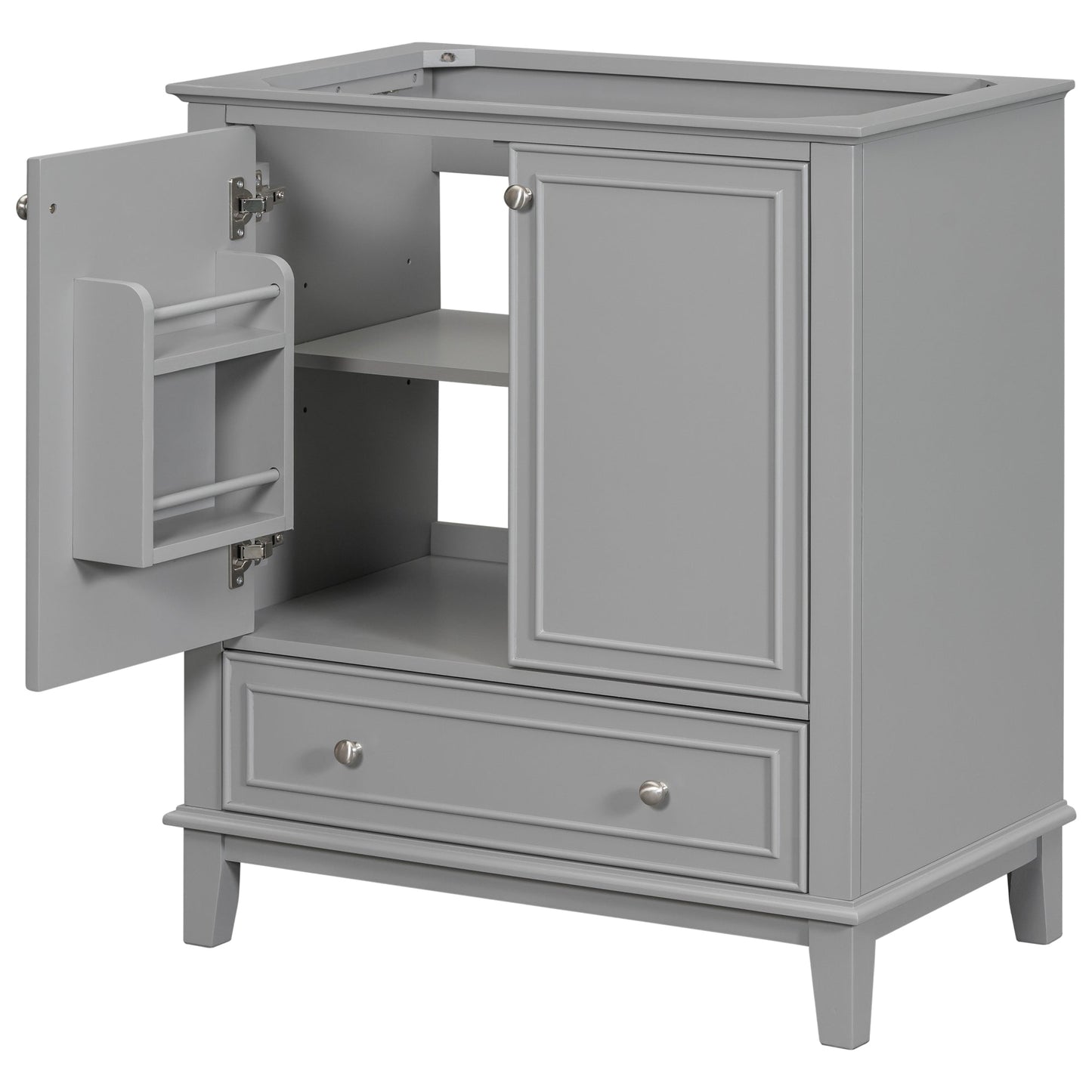 30-Inch Gray Bathroom Vanity Base Only
