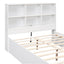 Full Size Platform Bed with Storage Headboard, Charging Station and 2 Drawers White - Korvel