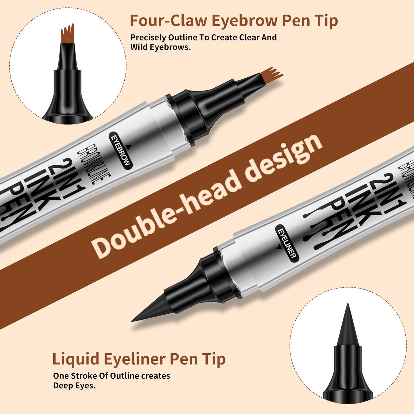 Crayon Eyeliner et Sourcils 2-en-1 Hellokiss