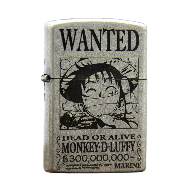 ZORRO Zoro Ancient Silver Pirate King Luffy Kerosene Lighter - Korvel
