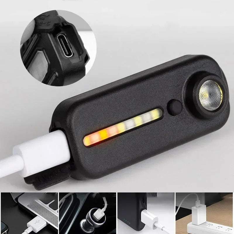 Mini lampe de vélo LED rechargeable USB - Portable et polyvalente