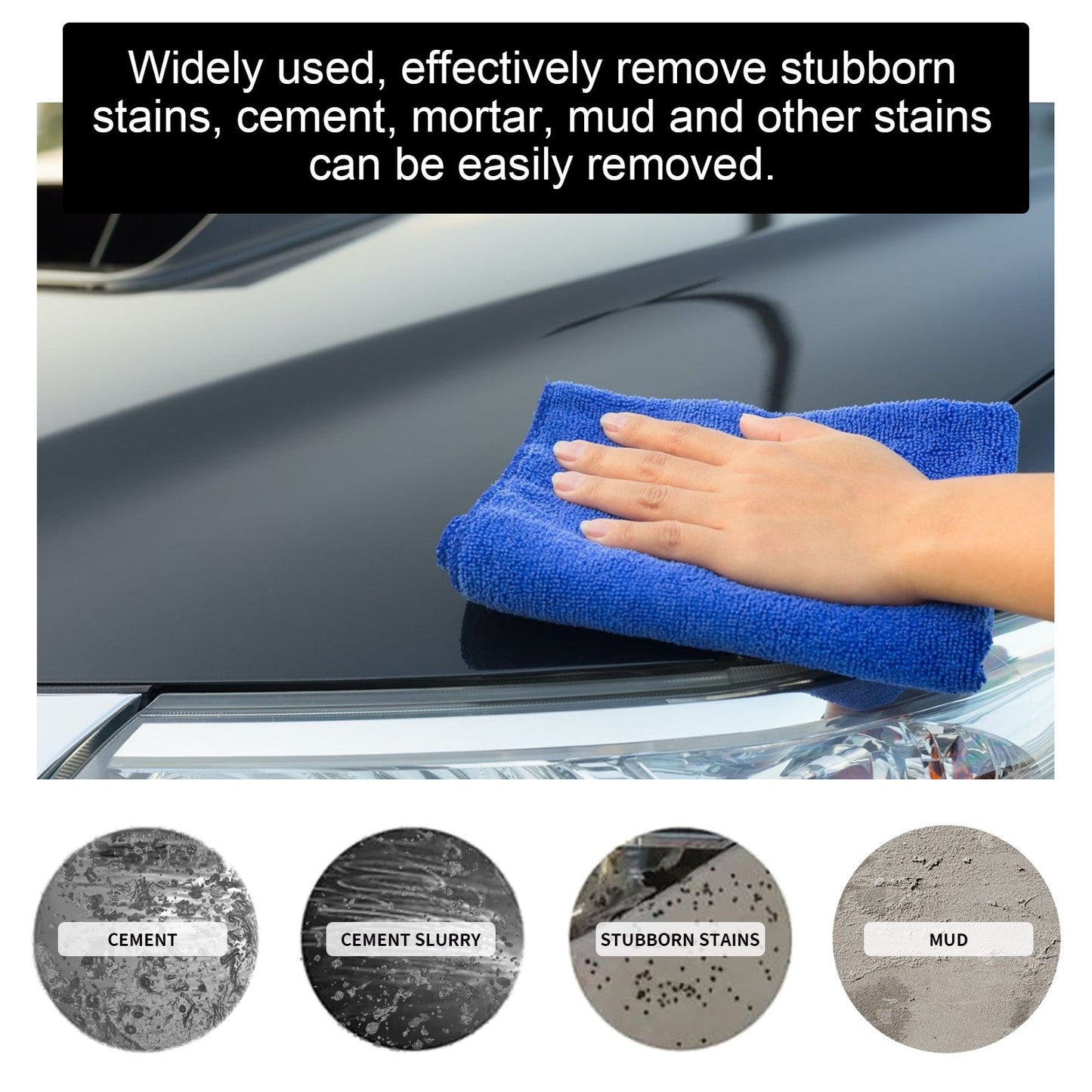 Cement Stains Detergent, Car Paint Concrete Spot Removal Stubborn Mud Cleaning - Korvel