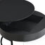 Tables basses empilables rondes modernes avec plateau relevable et tiroirs