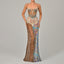 Sexy Women's Strapless Long Dress with Forked Hemline Style Spaghetti Strap Chiffon Dress - Korvel