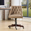 Silla de Oficina de Estilo Retro Medieval de Piel de Oveja - Marrón