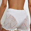 Hook flower hollowed out beach shorts with drawstring - Korvel