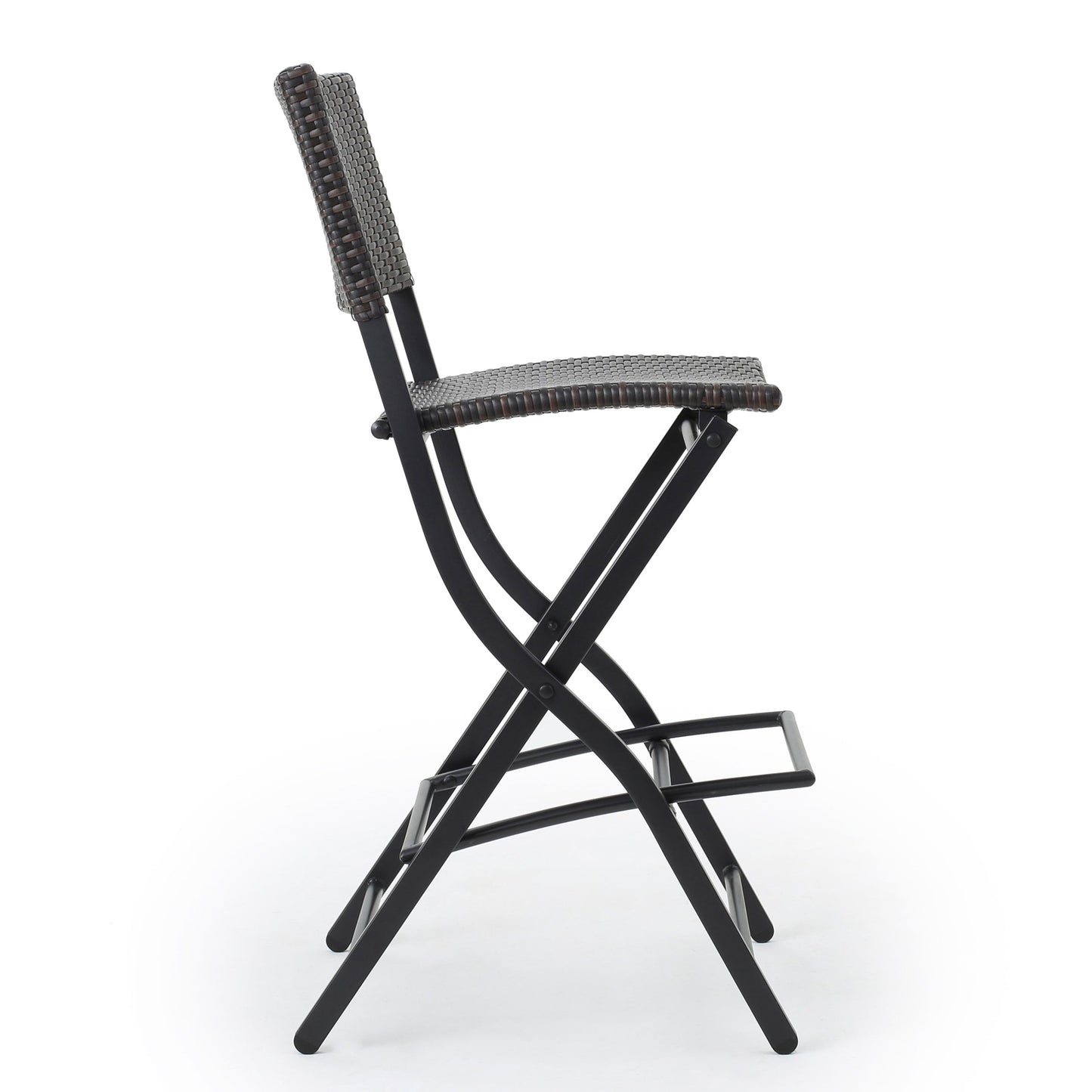 Taburetes de Bar de Wicker para Exterior - Set de 2 Piezas, Multimarrón