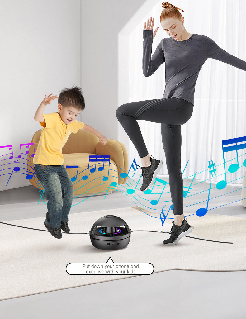 Smart Rope Skipping Machine Smart Jump Rope Machine 10-level Speed Adjustment Led Seven-color Light Wireless Music Function - Korvel