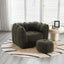 Soft Bean Bag Chair with High Resilient Foam(Chips)for living room and bedroom,Comfortable Square Lazy Sofa with Footstool - Korvel