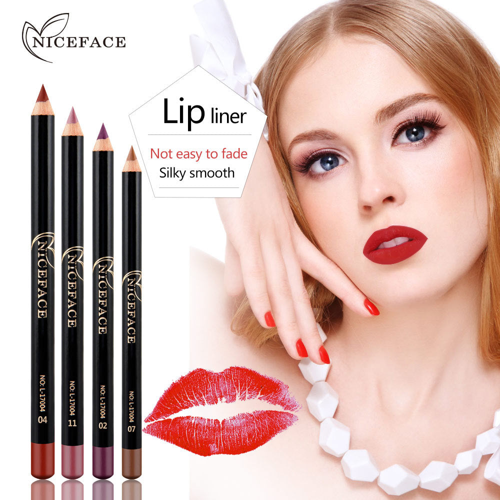 NICEFACE Nude Matte Lipstick Pencil Retouching Waterproof Lip Liner - Korvel