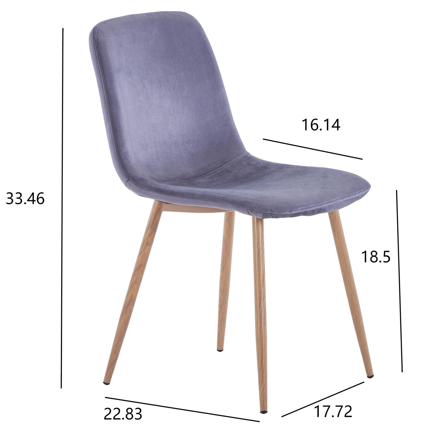 Dining Chair 4PCS（BLACK）Modern style New technology Suitable for restaurants cafes taverns offices - Korvel