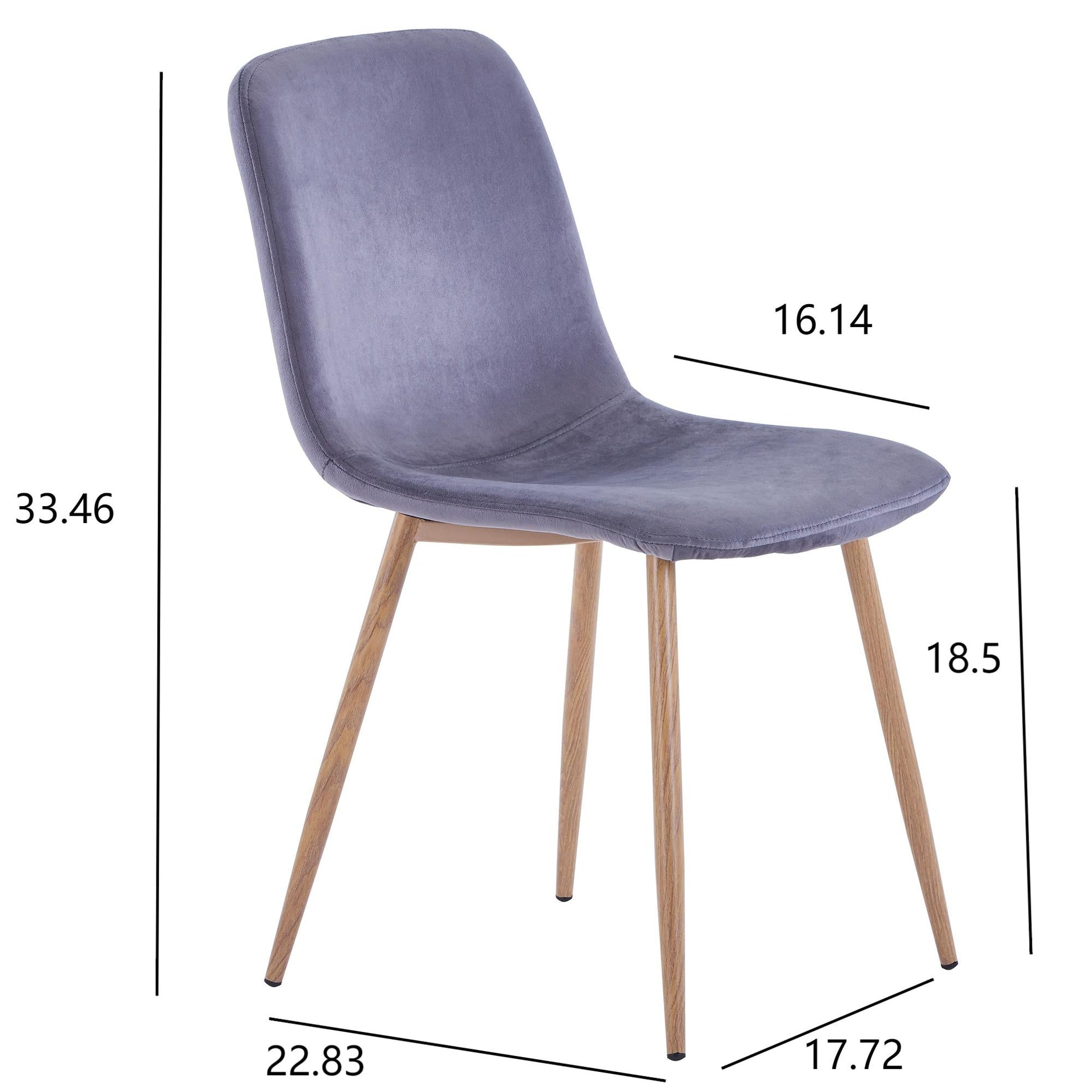Dining Chair 4PCS（BLACK）Modern style New technology Suitable for restaurants cafes taverns offices - Korvel