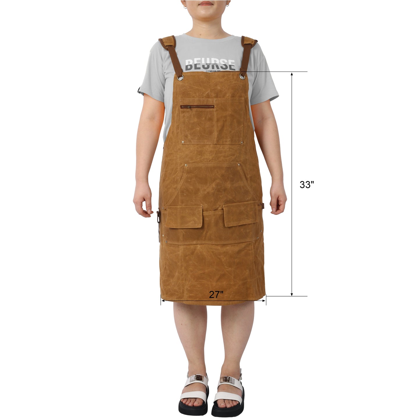 Premium Heavy-Duty Waxed Canvas Tool Apron