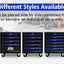 5 DRAWERS MULTIFUNCTIONAL TOOL CART WITH WHEELS-BLACK+BLUE - Korvel
