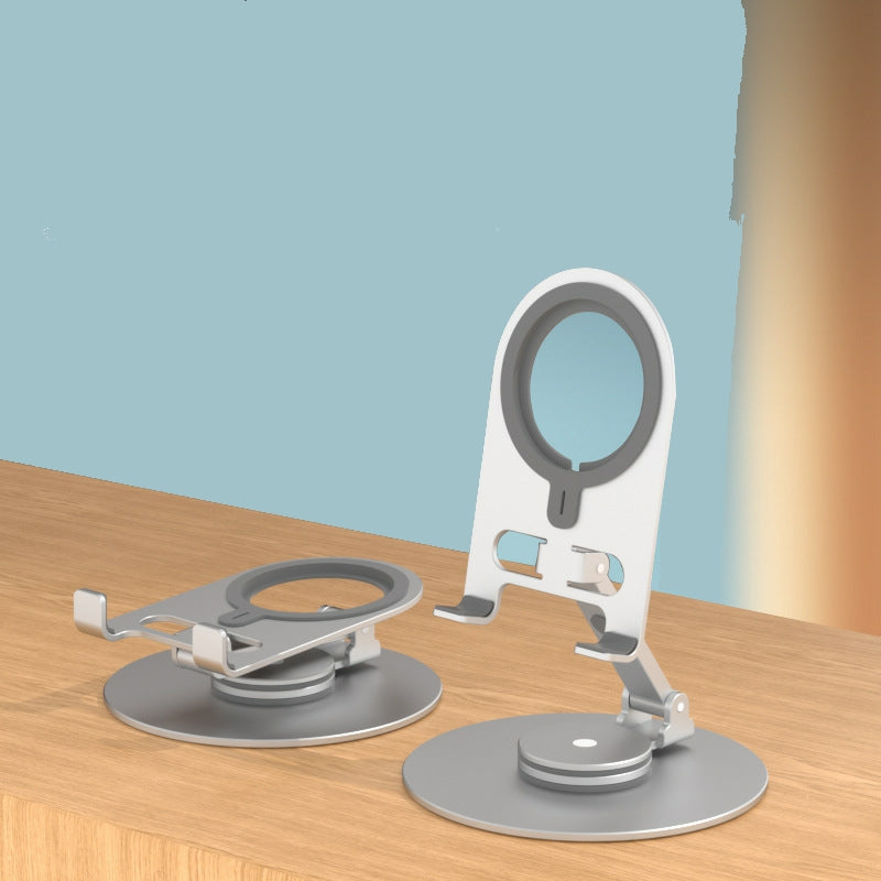 Rotatable foldable portable wireless charging desktop magnetic phone holder aluminum alloy magsafe holder - Korvel