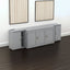 Queen Size Murphy Bed with Shelves, Cabinets and USB Ports,Gray - Korvel