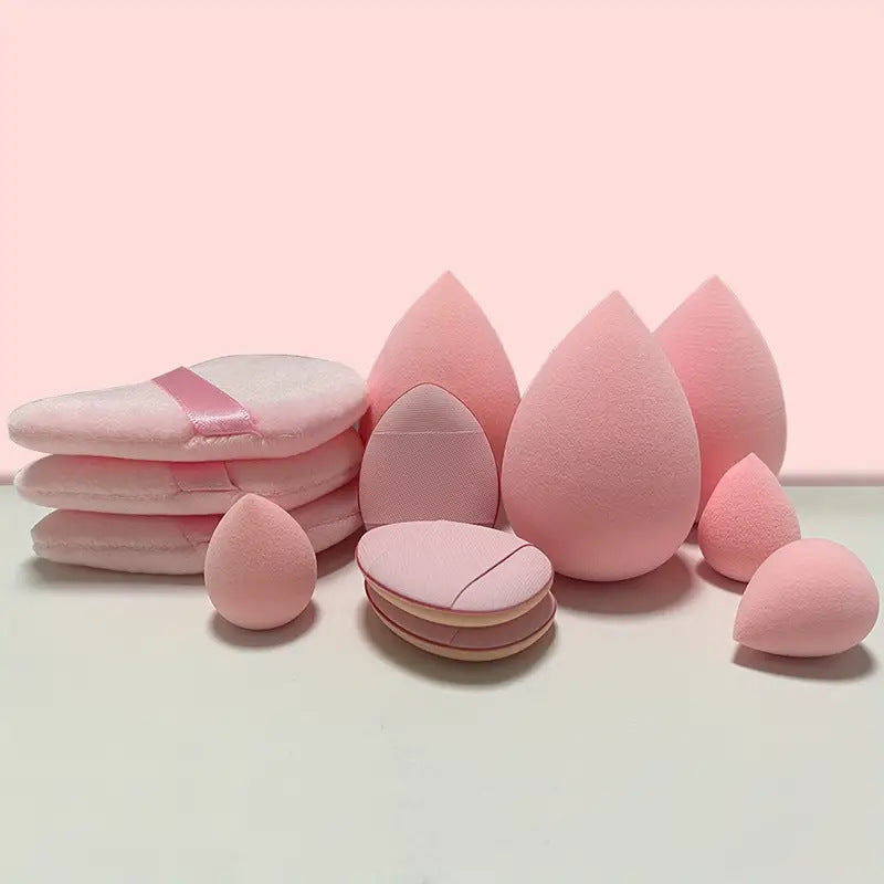12Pcs Makeup Sponge Blender Beauty Egg Foundation Sponges Liquid Cream Cosmetic Puff Women Make Up Accessories Beauty Tools - Korvel