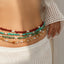 Gravel imitation pearl beach waist chain waist chain jewelry versatile single-layer bead body chain - Korvel