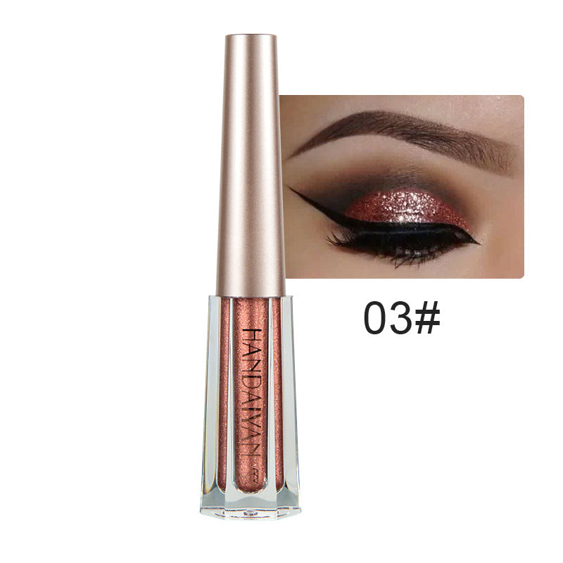 HANDAIYAN Diamond Pearl Liquid Eye Shadow 12 Colors Shining Bright Eye Shadow Liquid - Korvel