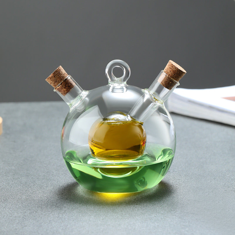 Kitchen Storage Sealed Bottles, Double-layer 2-in-1 Glass Bottles, Oil, Vinegar, Sauce, Seasoning Bottles, Kitchen Tools - Korvel