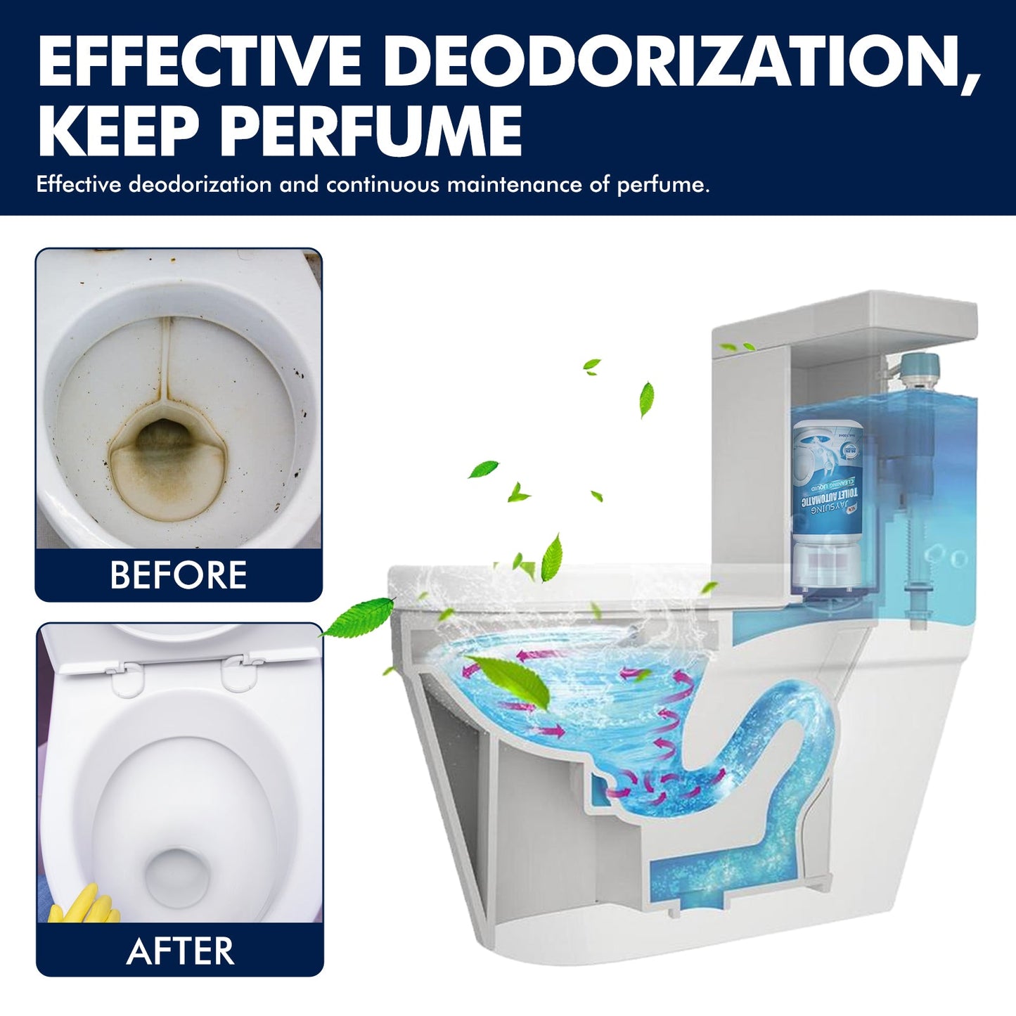 Solution de nettoyage de toilettes premium pour un enlèvement efficace des taches