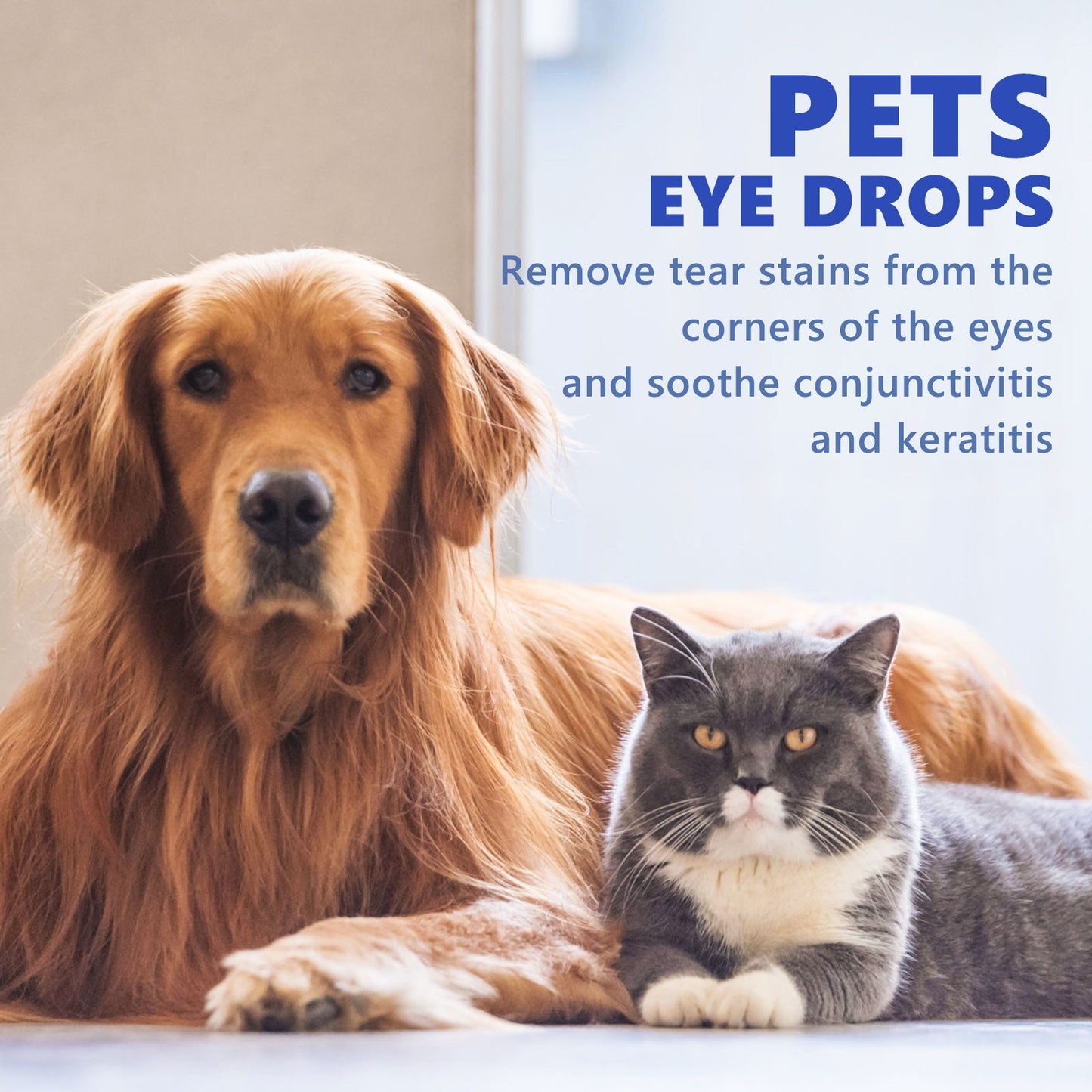 Pet Eye Drops, Cats And Dogs Eye Cleaning Care Pet Eye Wash Tear Stain Remover - Korvel