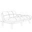Sofá Cama Moderno Plegable Convertible Marrón