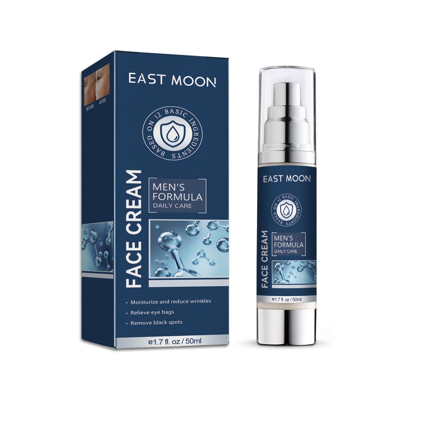 Crema Facial para Hombres 6 en 1 para Hidratación y Suavizado