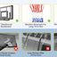 Basketball Hoop Basketball System 4.76-10ft Height Adjustable with 4 Basketball, Net Pocket, Inflator Set - Korvel