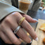Elegant Spiral Pattern Open Finger Ring
