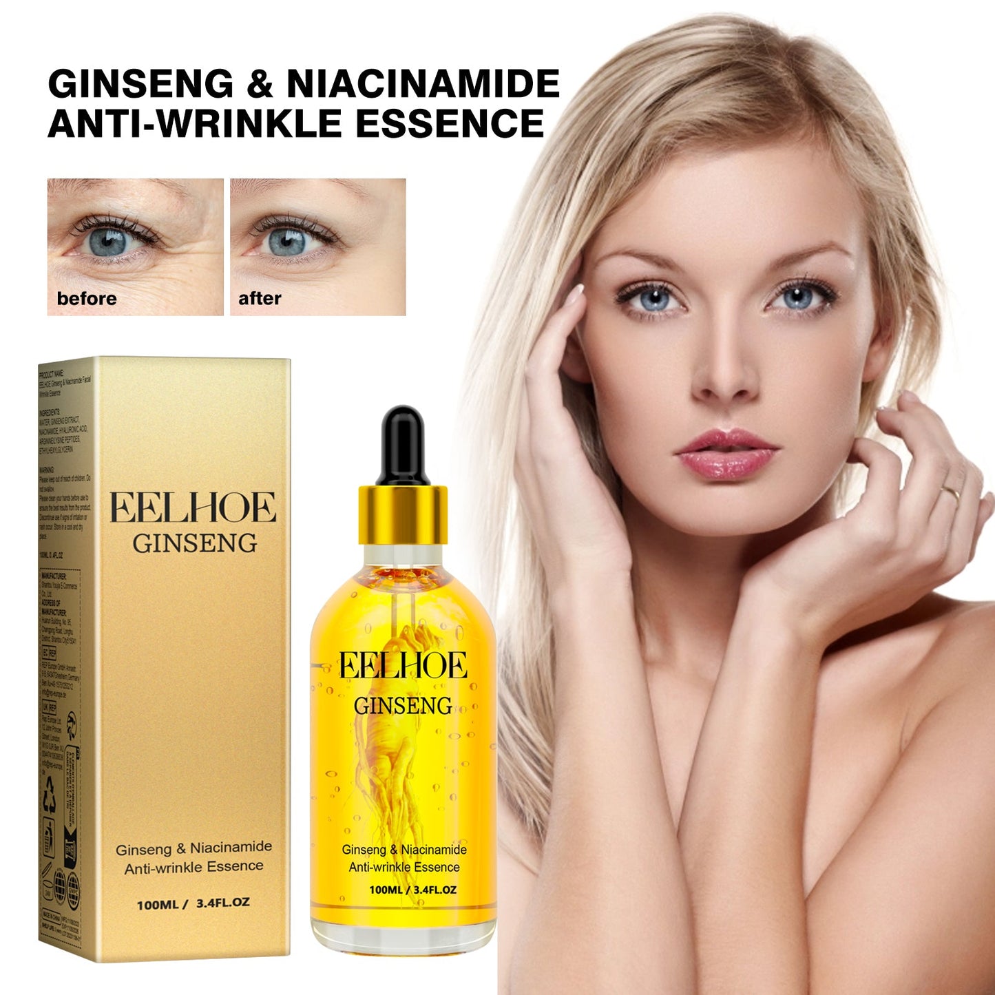 Esencia Facial de Ginseng para Hidratación y Humedad