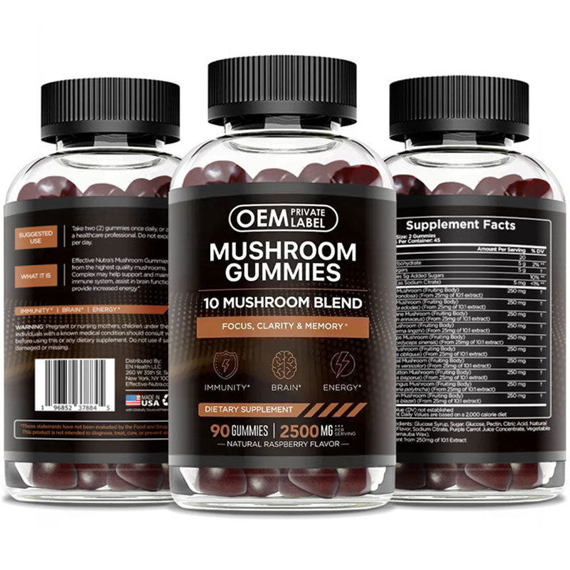 Mushroom Gummies Brain Booster Lion Mane Mushroom Gummies - Korvel
